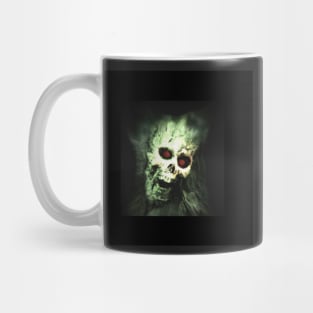 Creepy Red Eye Skull Skeleton Head Mug